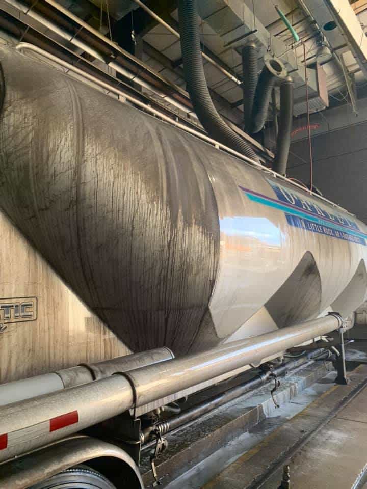 A large tank sitting inside of a building.